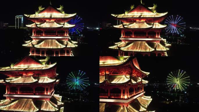 台州玉环公园夜景航拍DJI_0443