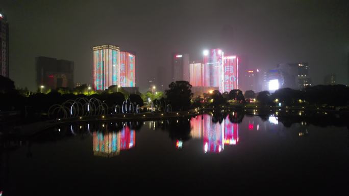 台州椒江cbd夜景航拍DJI_0797