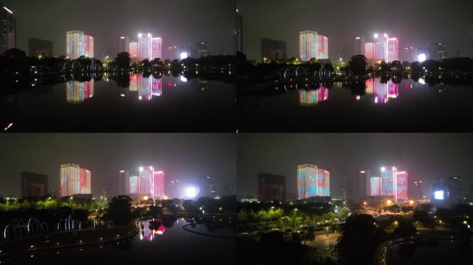 台州椒江cbd夜景航拍DJI_0797