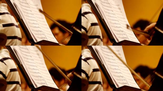 HD：小提琴大提琴演奏者的音符歌曲。