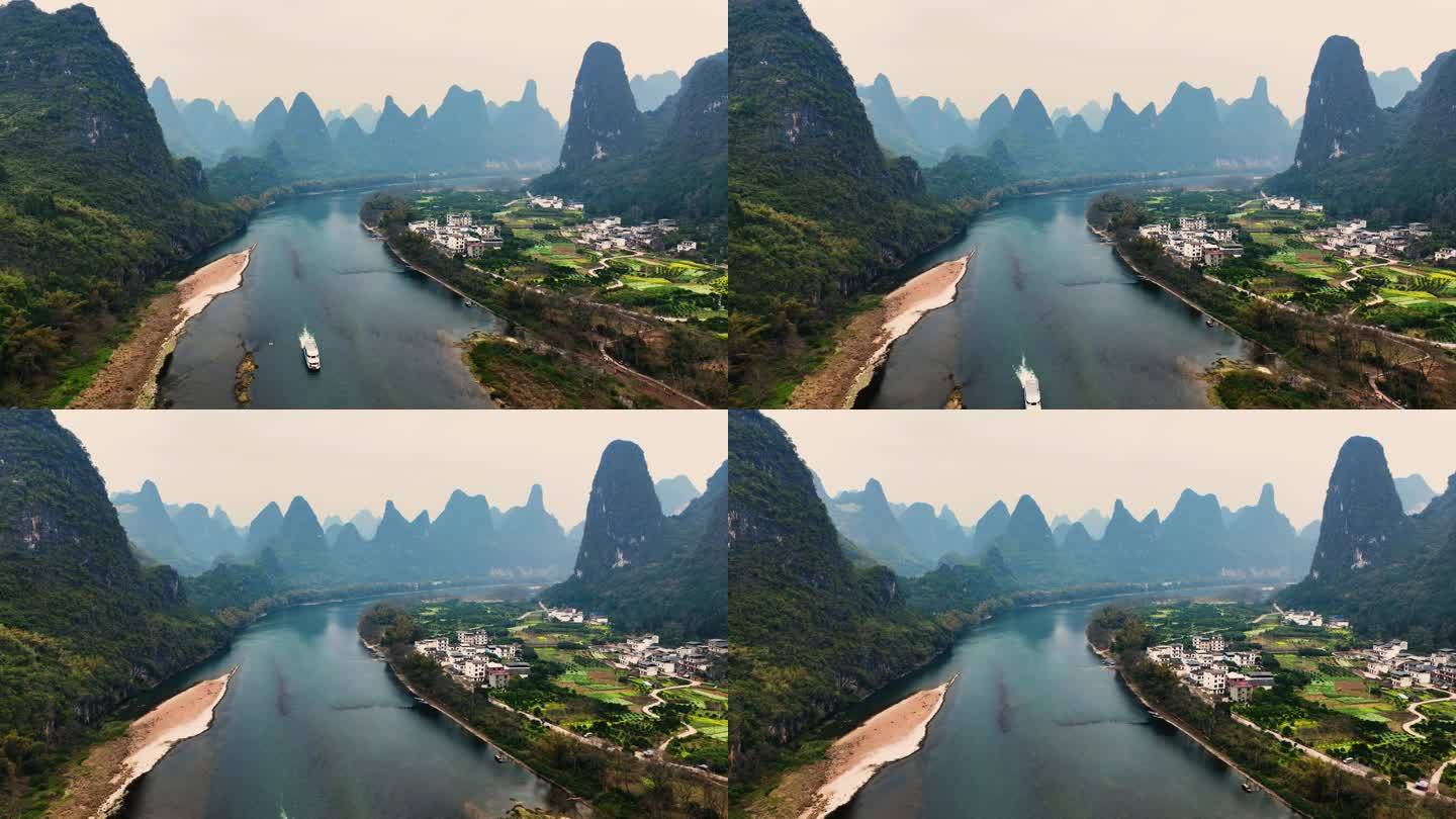 中国桂林山水景观著名景点青山绿水影视风光