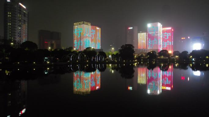 台州椒江cbd夜景航拍DJI_0782