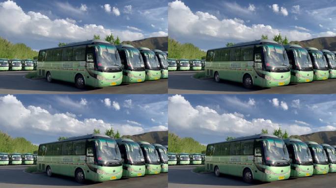 新疆乌鲁木齐天山景区旅游客车停车场