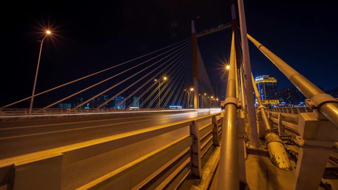 陕西省榆林市榆阳区朝阳桥夜景延时