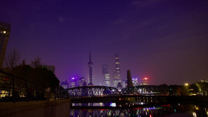 上海外白渡桥看外滩4K