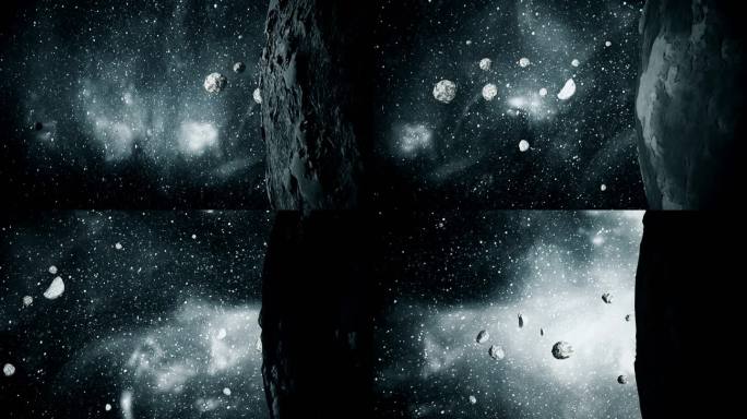 神秘星球星际星云陨石陨落星球旋转视频素材