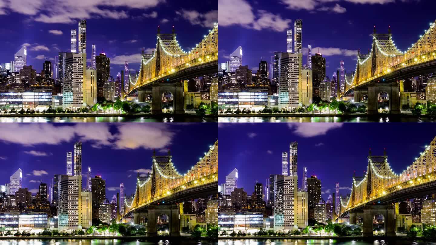 纽约市：天际线，昆斯博罗大桥