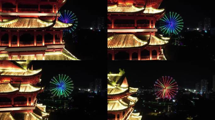 台州玉环公园夜景航拍DJI_0432