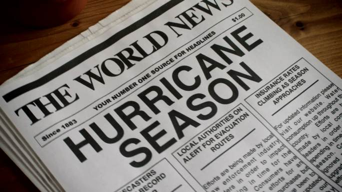 报纸标题飓风季节-1080HD