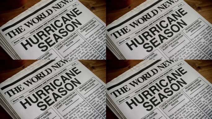 报纸标题飓风季节-1080HD