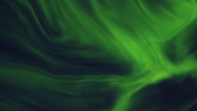 抽象绿色流体运动抽象粒子扭曲动态波浪线条