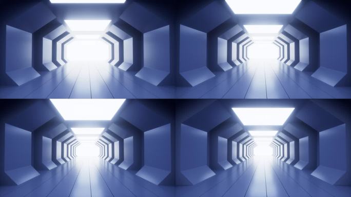 抽象科技感隧道3D渲染