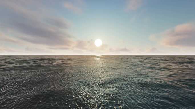 4K海平面太阳升起