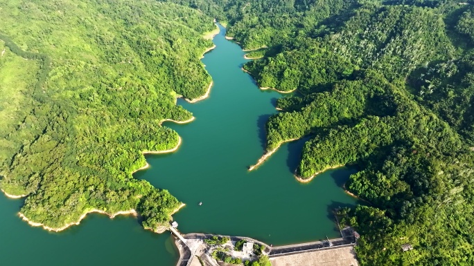 中山市五桂山逸仙水库航拍视频