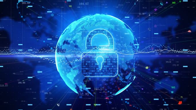 网络安全密码锁和数据保护概念