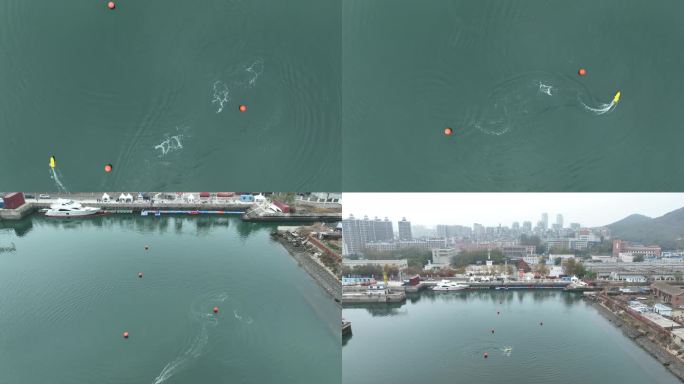 大连海事大学海边航拍水下机器人搜救