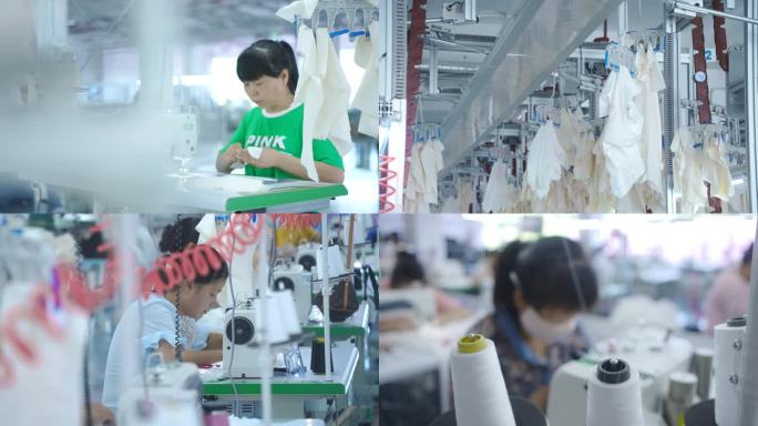 【4K】智能服装生产线 服装厂