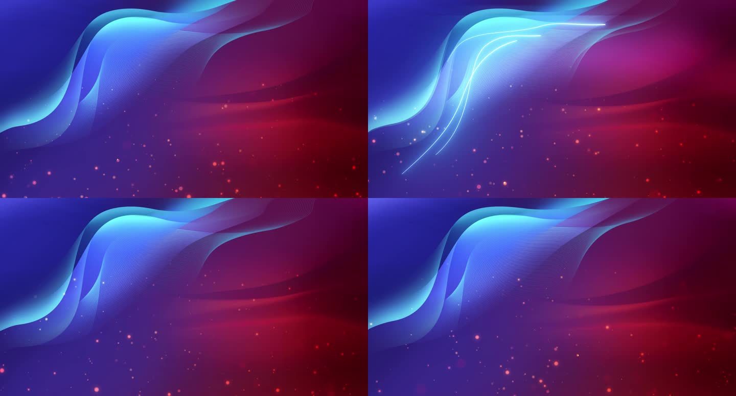 大气红蓝紫曲线时尚舞台动态KV背景