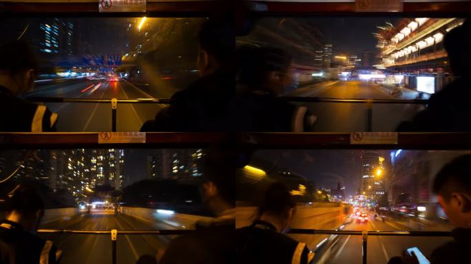 上海双层旅游巴士车头视角