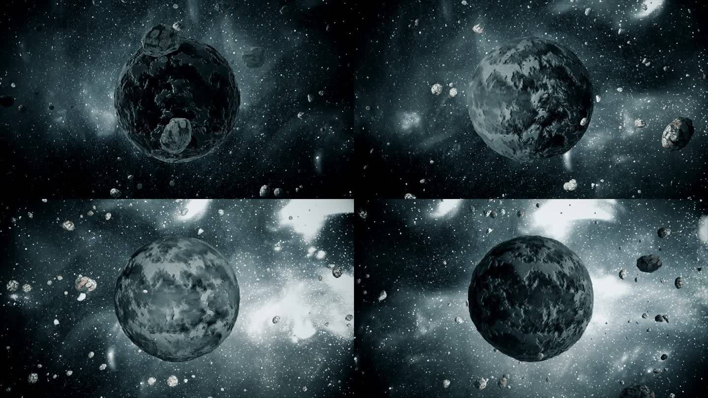 神秘黑暗星球宇宙大爆炸视频素材