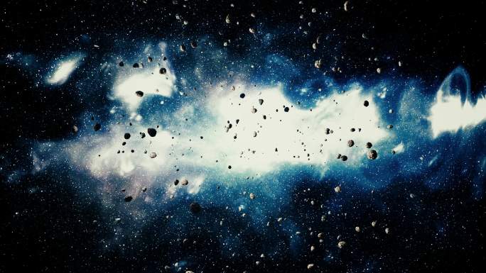 神秘宇宙银河陨石陨落视频素材