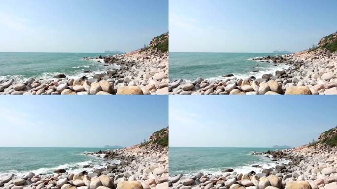 惠州海滩海浪海边宁静