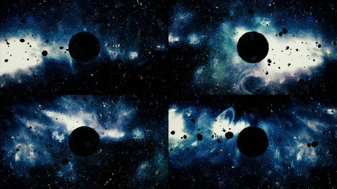 神秘黑暗星球旋转转动视频素材
