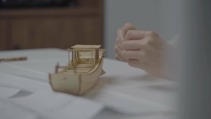 制作手工木纸船希望启航