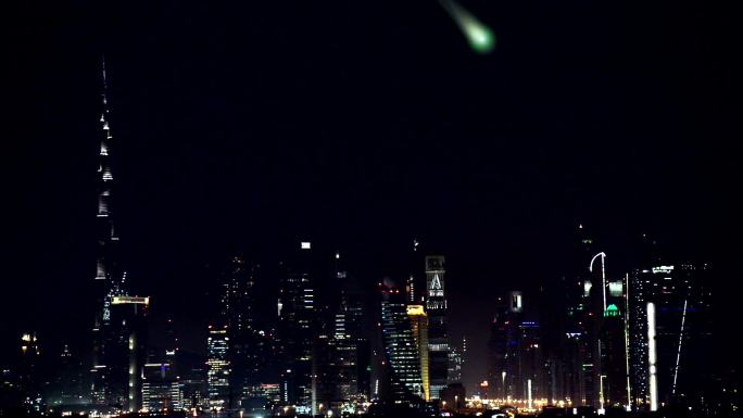 彗星逼近迪拜彗星、市中心区、流星迪拜、