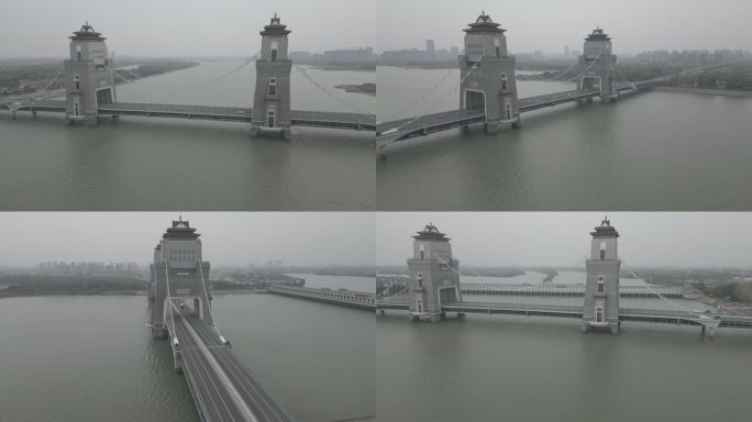 航拍扬州万福大桥-log