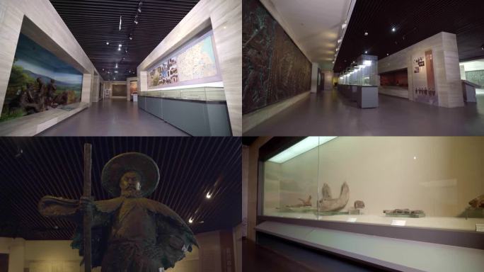 淮滨历史博物馆古代文物历史展柜展览馆雕塑