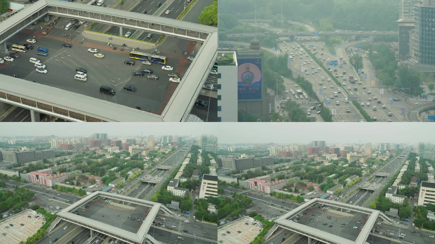北京交通 城市道路 忙碌车流 立交桥行车