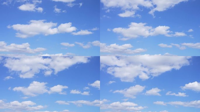 4k蓝天白云延时摄影唯美太空云层移动变化