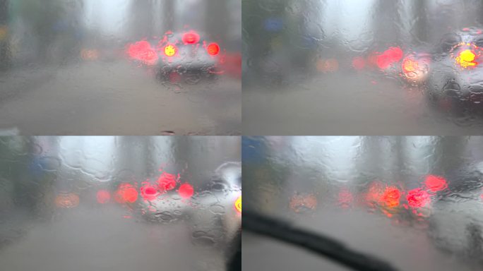 在大雨中挡风玻璃雨刮器很难将水刮走