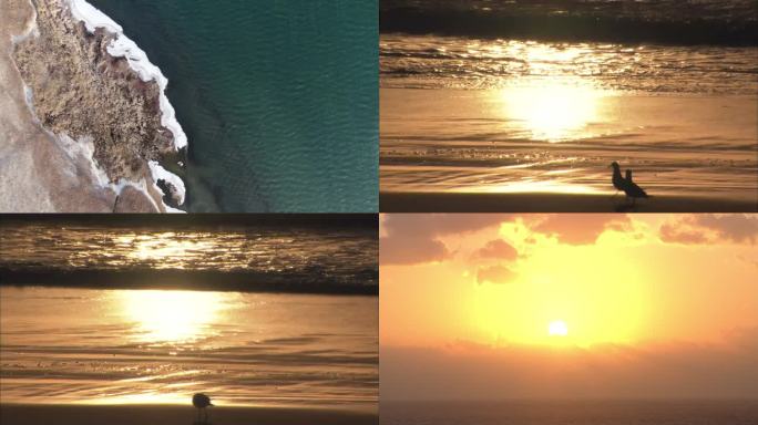 唯美风景素材大海日出海浪等