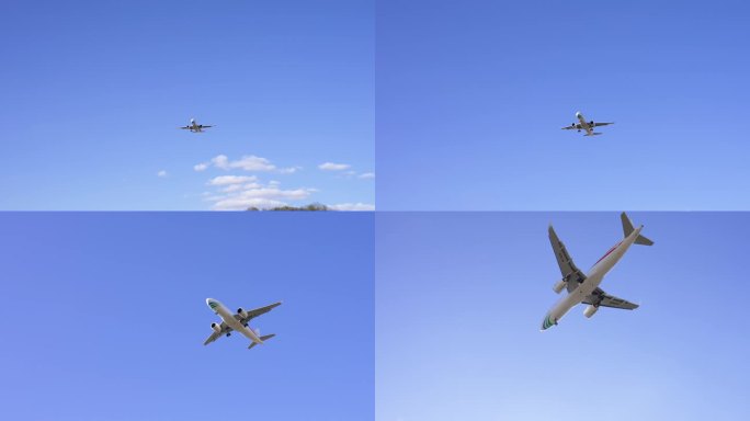 4k飞机降落飞机逆光飞行飞机起飞贵阳机场
