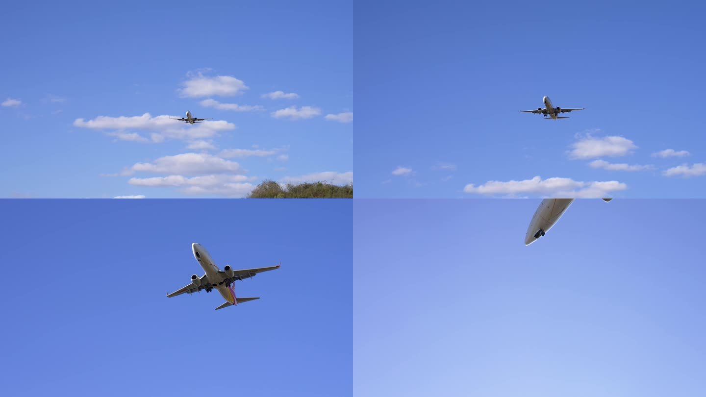4K飞机从天空飞过-飞机起飞飞机天空飞机