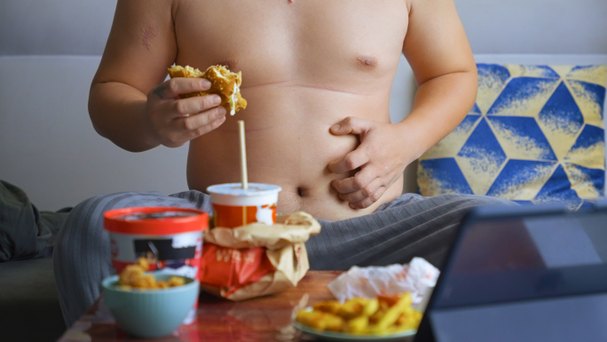 【有版权】肥胖垃圾食品体重称腰围药物减肥
