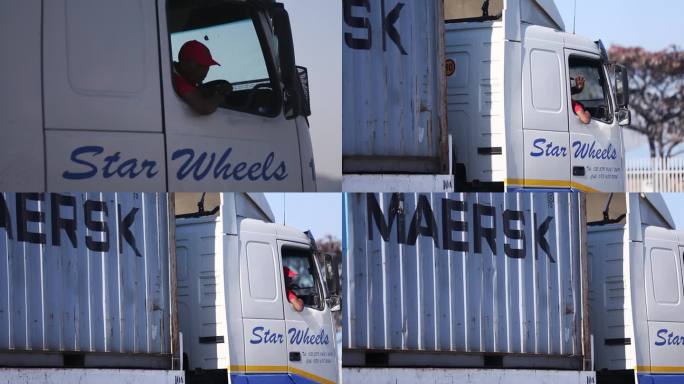 南非德班港口码头卡车司机拉货运输