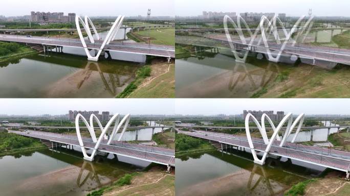 西咸新区沣东新城镐京桥航拍