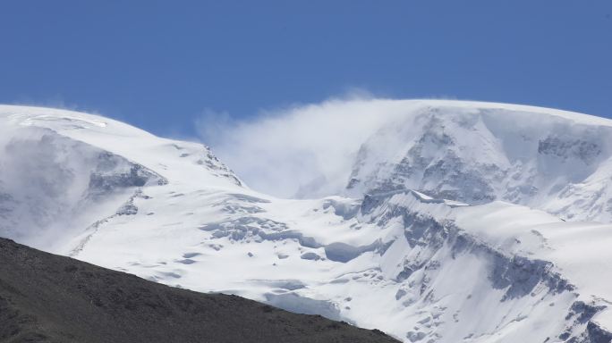 新疆帕米尔高原慕士塔格峰冰川延时4K