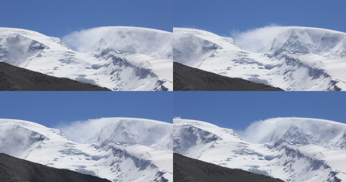 新疆帕米尔高原慕士塔格峰冰川延时4K