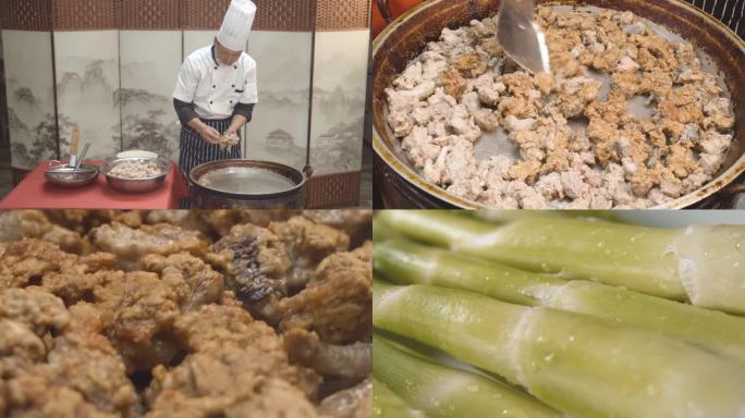 淮滨特色美食面炕鸡制作过程
