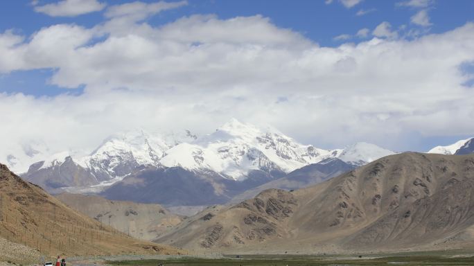 新疆帕米尔高原公格尔峰冰川延时4K