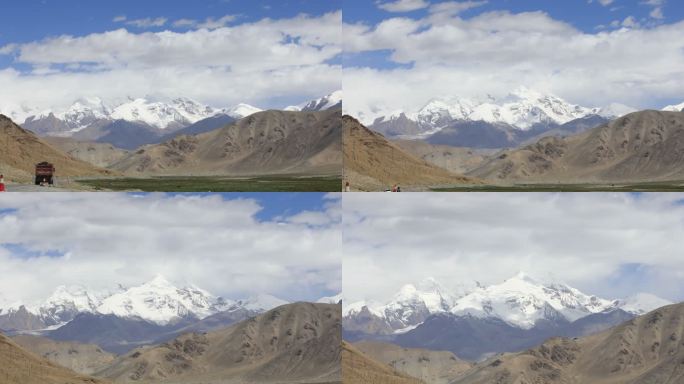 新疆帕米尔高原公格尔峰冰川延时4K