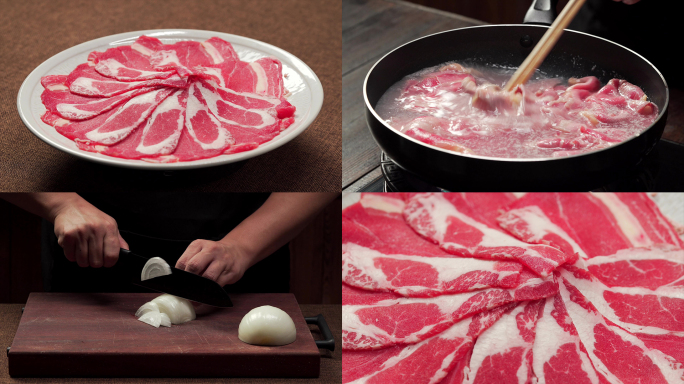 经典日本快餐料理肥牛饭制作过程