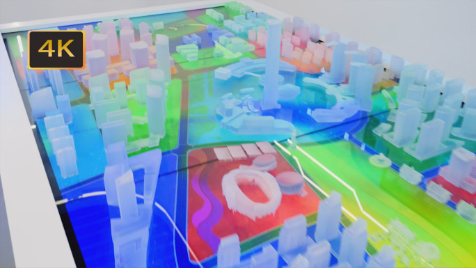 现代化城市规划沙盘 大气 科技
