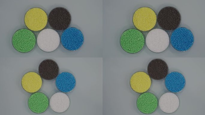 五颜六色的化肥颗粒 复合肥 尿素 静物