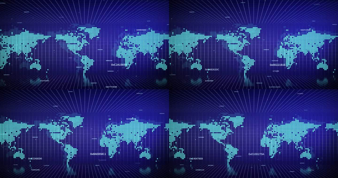 世界地图01科技地图 覆盖全球