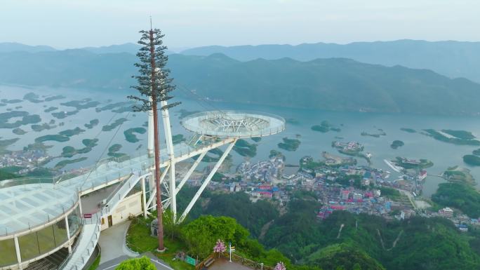 航拍 千岛湖 山水风光 小岛 天空之镜